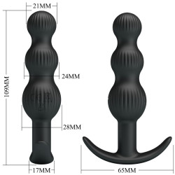 Pretty Love - Vibrateur Anal Sidney 10 Vibrations Noir